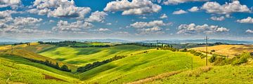 Toscane landschap in panorama vanuit Italië van eric van der eijk