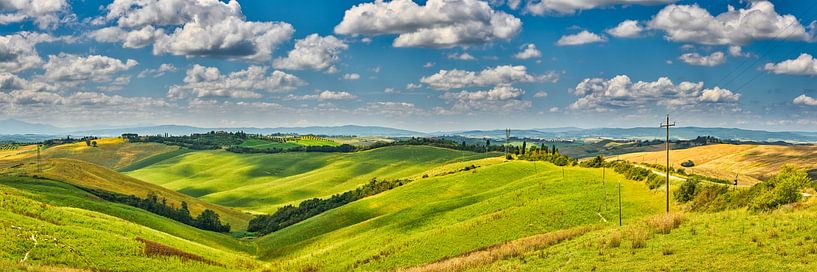 Tuscany landscape in panorama from Italy by eric van der eijk