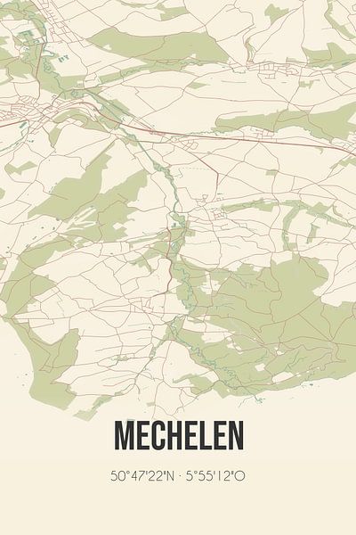 Vintage map of Mechelen (Limburg) by Prints of Place