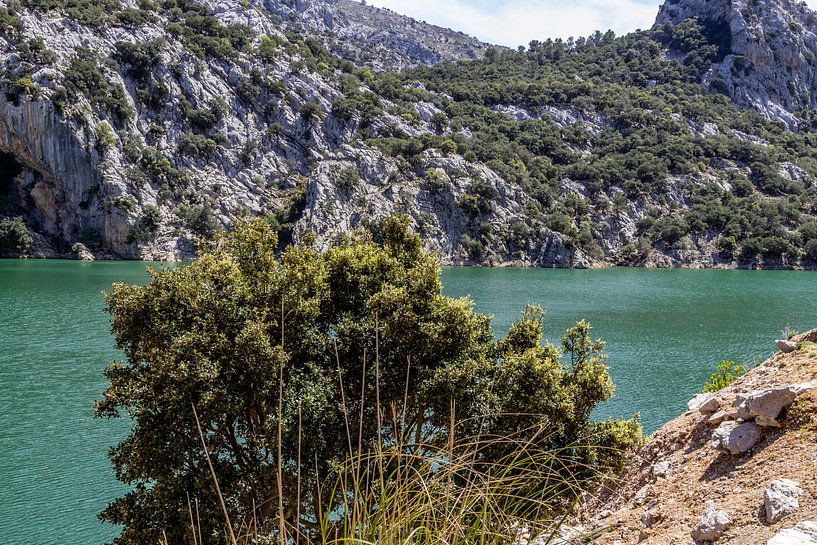 Gorg Blau stuwmeer op het Baleareneiland Mallorca, Spanje van Reiner Conrad