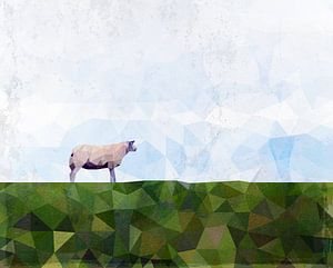 Schaf auf dem Deich von Erik-Jan ten Brinke