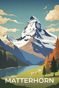 Retro-Reiseplakat Matterhorn