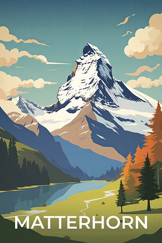 Retro-Reiseplakat Matterhorn
