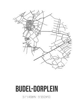 Budel-Dorplein (Nordbrabant) | Karte | Schwarz-Weiß von Rezona