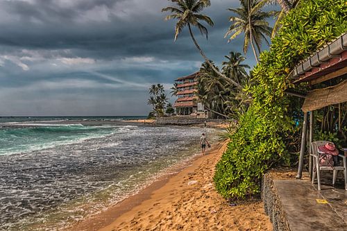 Ciel sombre au-dessus d'Hikkaduwa.