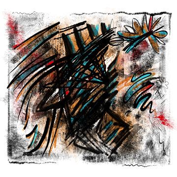 Abstract Charcoal Picture van Nathalie Antalvari