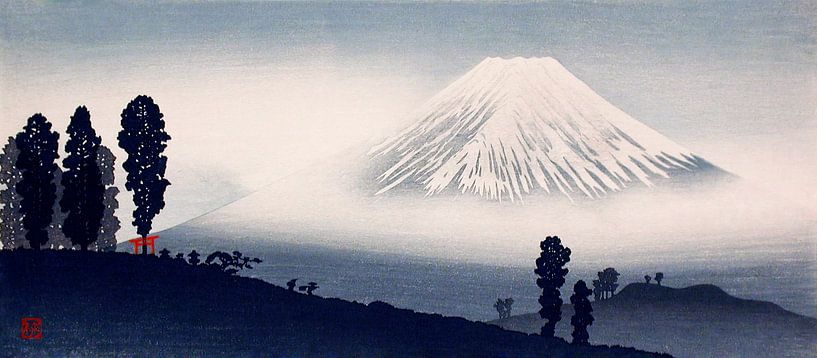 De berg Fuji (ca.1932) door Hiroaki Takahashi. van Dina Dankers