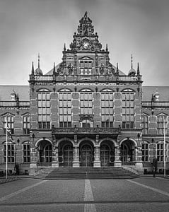 Groningen Academy Gebäude in Schwarz und Weiß