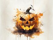Dipped in shadows, awakened to creepiness: pumpkin artwork for Halloween nights III by ArtDesign by KBK thumbnail