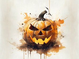Plongée dans l'ombre, éveillée à l'épouvante : œuvre d'art en forme de citrouille pour les nuits d'Halloween III