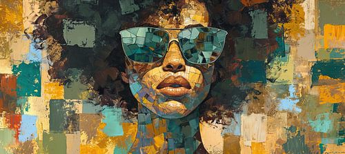 Modern Portret | Abstracte Zonnebril Portret