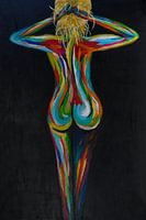 Colorful women's body