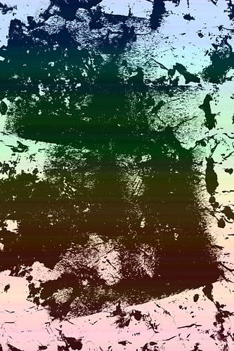 Moderne abstracte neon en pastels verloop kunst in roze, groen, blauw, roestbruin