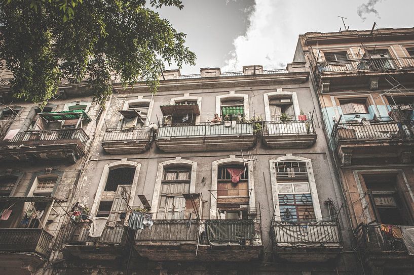 old façade Havana Cuba 3 by Emily Van Den Broucke