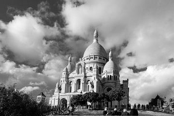 Basilique du Sacré-Coeur (Parijs) met wolkenlucht