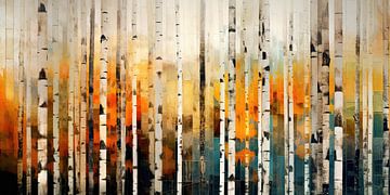 Abstract birch forest by Imagine