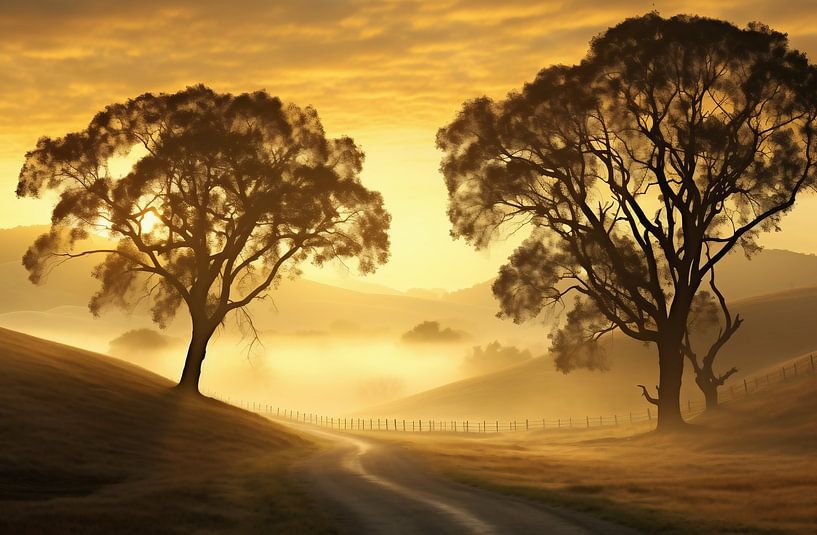 Morgennebel im Herbst von fernlichtsicht