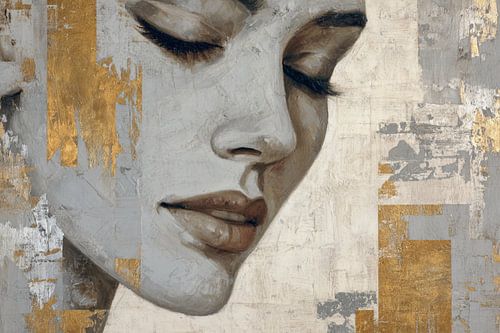 Abstraktes Porträt-Kunstwerk - Moderne Wanddekoration