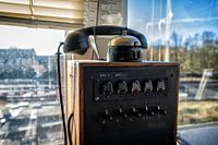 Vieux téléphone de chemin de fer