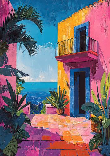 Matisse inspired sea Fauvism sea view Mediterranean