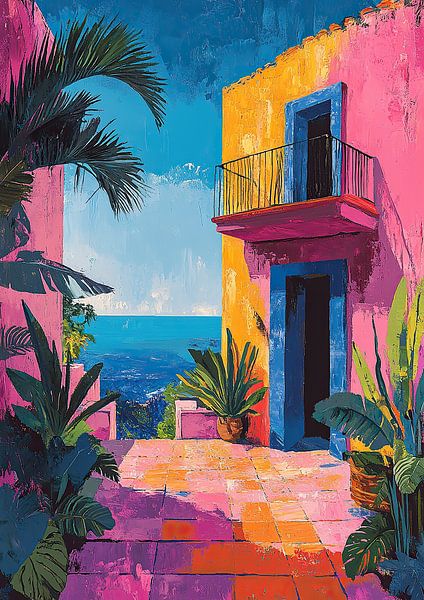 Matisse inspiriert Meer Fauvismus Meerblick Mediterran von Niklas Maximilian