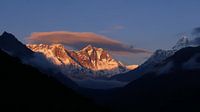 Zonsondergang op Everest