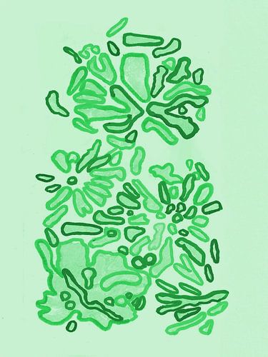 Groene organische vormen