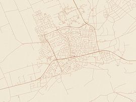 Terracotta-Stil Karte von Wageningen von De Kaartenwinkel