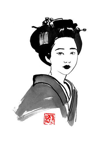 geisha klaar om te gaan