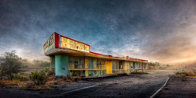 Abandoned 1950s motel along Route 66 by Harry Anders