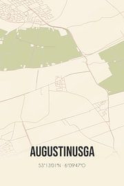 Vintage map of Augustinusga (Fryslan) by Prints of Place