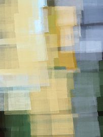 Rustikales, farbenfrohes abstraktes Bild in leuchtenden Pastelltönen von Abstrakte minimalistische Kunst
