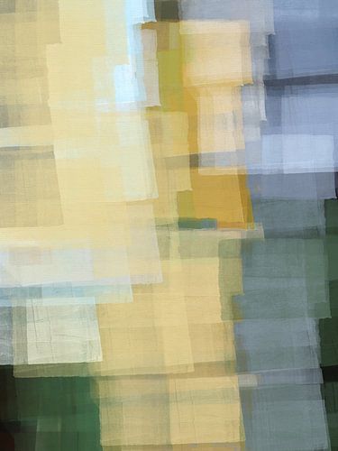 Une œuvre abstraite rustique et colorée aux tons pastel éclatants