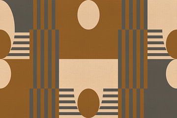 Retro Architectuur. Abstracte geometrische kunst IV van Dina Dankers