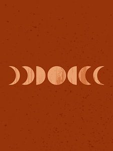 Affiche rétro avec la Lune. Le style Boho. N° 8 sur Dina Dankers