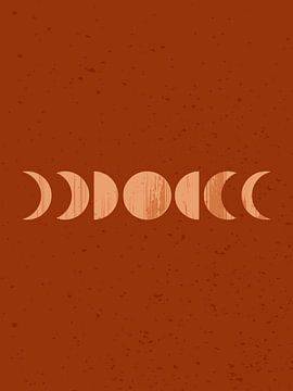 Affiche rétro avec la Lune. Le style Boho. N° 8 sur Dina Dankers