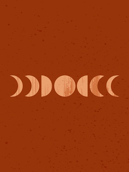 Retro-Poster mit Mond. Boho-Stil. Nr. 8 von Dina Dankers