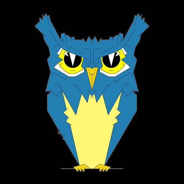 wise owl (bird) by Marcel Kerdijk