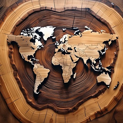 #Holz #Stamm #Weltkarte