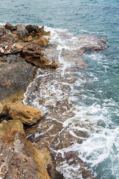 Waves and cliffs on the Mediterranean coast 2 by Adriana Mueller