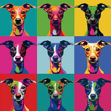 Whippet Pop-Art von Lauren Wilde