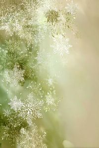Schneeflocken Transparentes Grün im Herbst