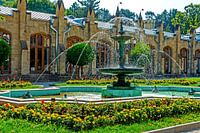 Fountain and drinking gallery in Kislovodsk city.