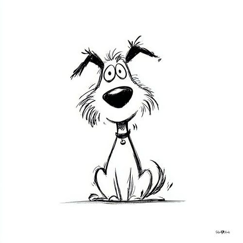 Cartoontje hond
