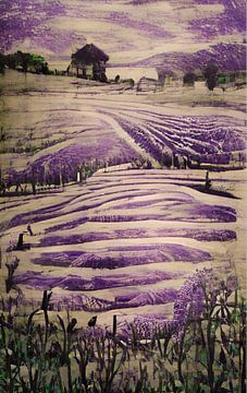 Lavendel veld van Niek Traas