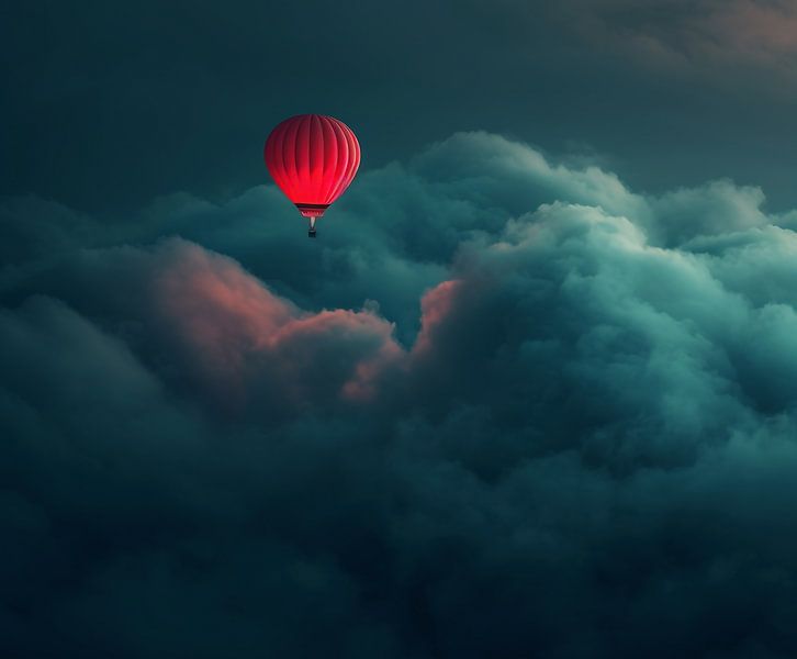 Heißluftballon von fernlichtsicht