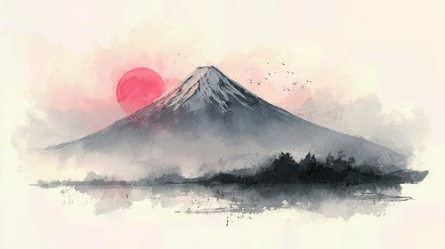 schilderacgtig Japan mount Fuji