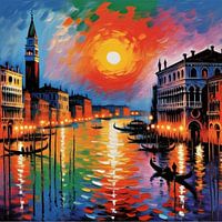 Zonsondergang in Venetië