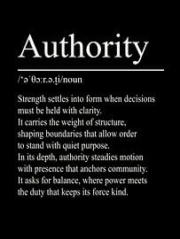 Authority Definition - Black by WordsThatInspire