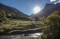 Wandelen in zonnig landschap langs rivier in de bergen van Romy Wieffer thumbnail